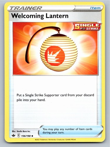 2021 POKEMON WELCOMING LANTERN CHILLING REIGN 156/198 UC NM A68724 FREE S&H