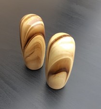 NOS : ancienne paire de poignées de guidon de vélo en bois -  vintage bicycle