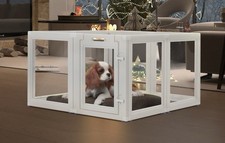 Clear Acrylic Dog Playpen with Door,24  H Puppy Playpen,Easy Assemble .