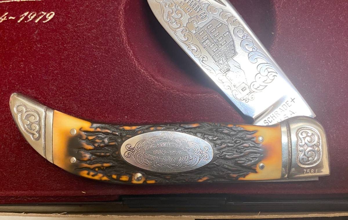 Schrade+ USA,75th. Anniversary Clasp Knife #7581, Original Case