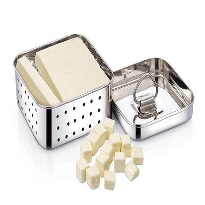 Crommie Stainless Steel Square Shape Paneer/Tofu/Cheese Maker Mould Machine