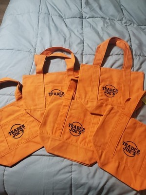 Trader Joe's Mini Canvas Tote, Halloween Edition, Set Of 5 Bags, NWT