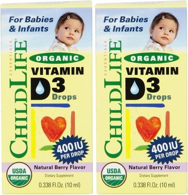 Organic Vitamin D3 for Babies and Infants  .21 fl. oz. NEW!!! 2 PACK!!!