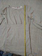 Fashion Nova Ruched Side Mini Dress Large Gray Boho Cozy Logan Look Y2k