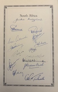 Cricket 15 South Africa autographs from 1960 tour of England