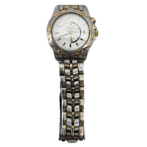 Vintage 30.5mm Seiko 3M22 Kinetic 7j Men's Quartz Automatic Wristwatch Japan