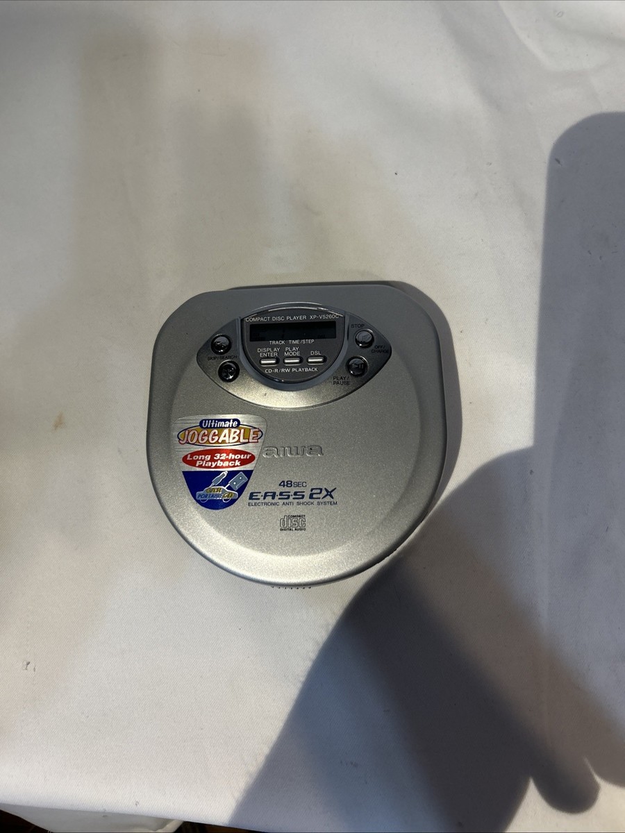 Aiwa XP-V7250C Portable CD Player 48sec Anti Shock System Works No
