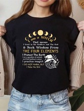 100% cotton I Am A Witch Pagan Witch Affirmation Occult