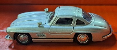 Vintage 1954 Mercedes Benz 300 SL Gullwing - Silver - Solido 1:43 Diecast Car