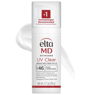 EltaMD UV Clear Face Sunscreen SPF 46, ölfreier Sonnenschutz mit Zinkoxid,