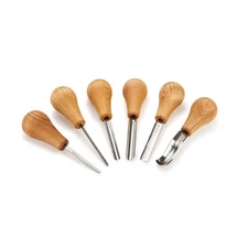 Beavercraft Wood Carving Palm Chisels - 6 Piece