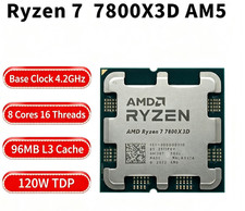 AMD Ryzen 7 R7-7800X3D 8-Core 16-Thread 4.2GHz-120w Socket AM5 Desktop Gaming