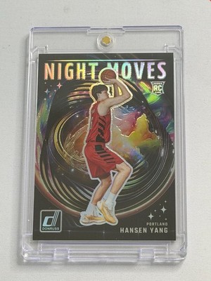 2025-26 Panini Donruss Hansen Yang #12 Silver Prizm Night Moves RC SSP CASE HIT!