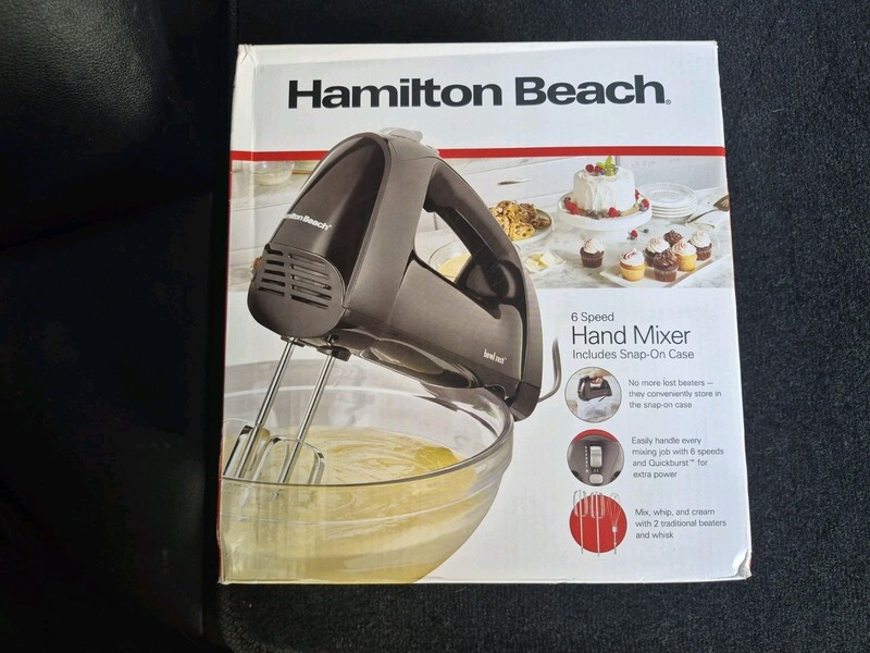 Hamilton Beach 6 Speed Black Hand Mixer