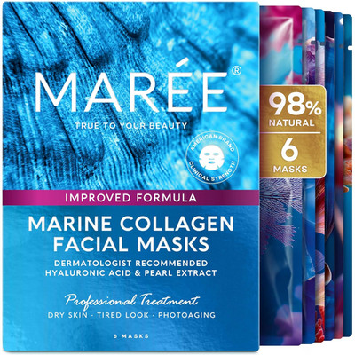 Collagen Facial Mask with Hyaluronic Acid   Sheet Face Mask Skincare   Centella
