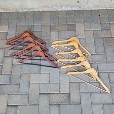 Lot of 6 Vintage Unbranded Wooden Hangers for Suits Jackets Pants Dresses CHOOSE