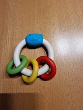 Greifling Baby Rassel Beißring Spielzeug Ring Bär Bunt
