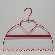 Vintage Red Umbrella Heart Shaped Jewelry Hanger Organizer Holder Coquette Boho