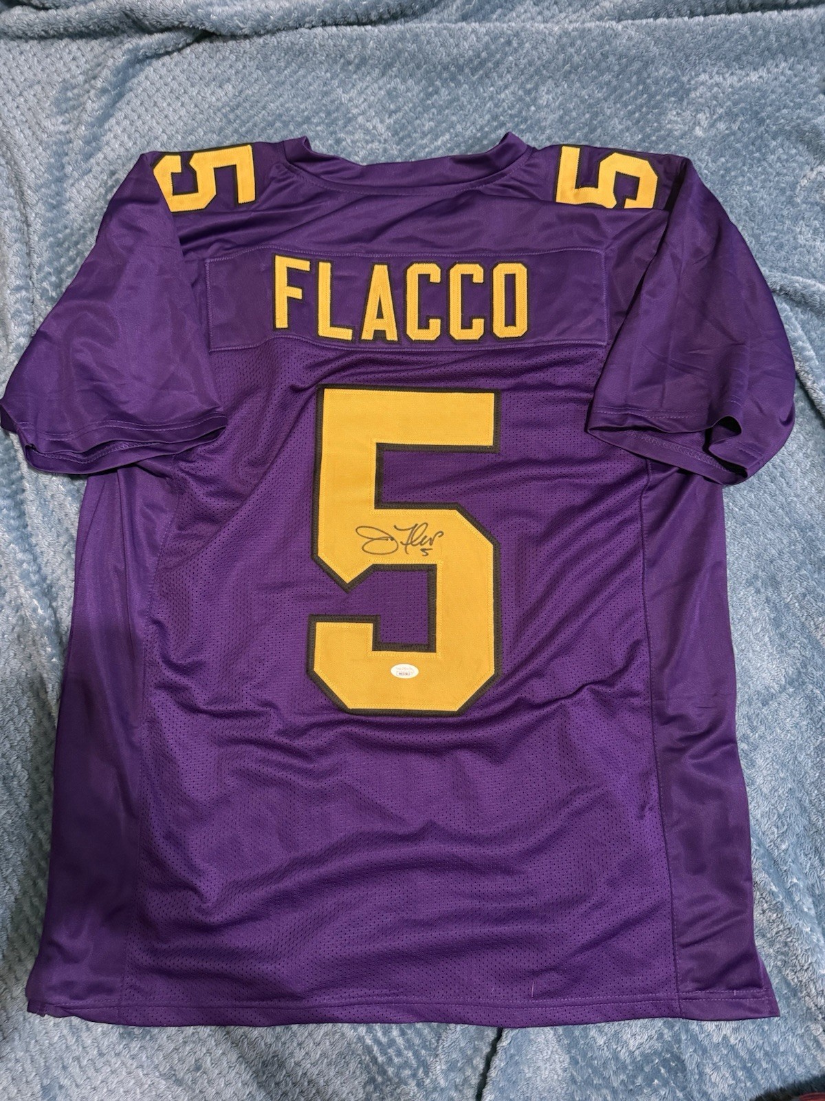 Joe Flacco Autographed Signed Baltimore Ravens Jersey JSA Coa 