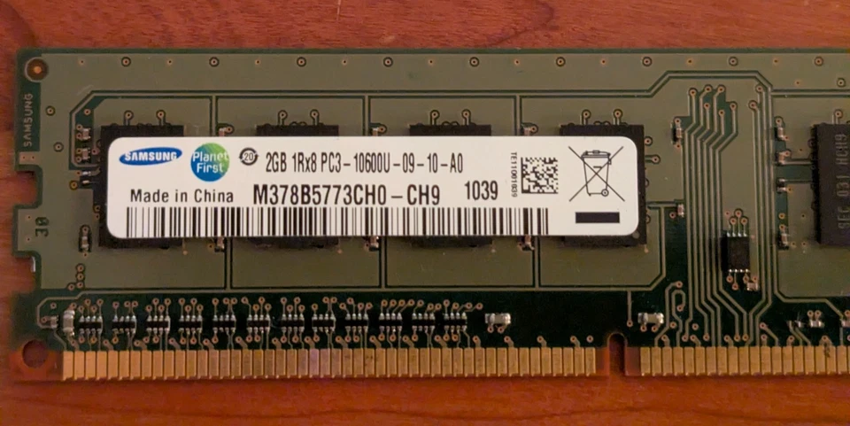 Lot of 3 – 2GB DDR3 PC3-10600U Desktop RAM (Samsung + Nanya) – 6GB Total, 1Rx8 - Image 4 of 4