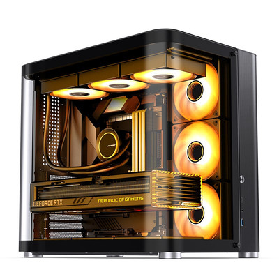6970620553320 Jonsbo TK-2 2.0 Midi-Tower, Tempered Glass - schwarz Jonsbo