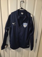 Nike Soccer Track Jacket Full Zip Navy Blue White Mens Large San Juan CA S21