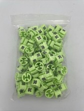 Clothes Hanger Marker Number 38 Fits 3mm Rod Garment Coding Light Green 100pcs