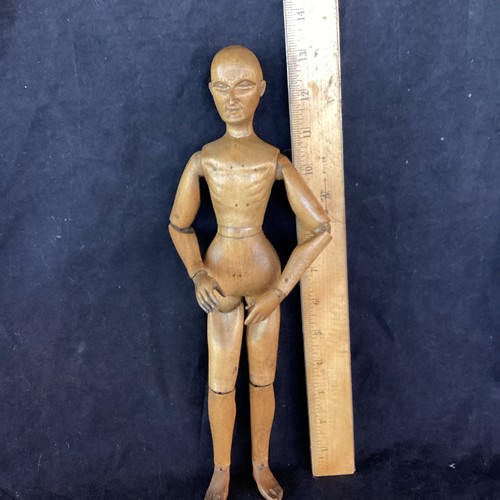 Antique French Jointed Wood Artist Mannequin