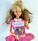 Vintage 1989 Mattel Barbie Disneyland Minnie Mouse Shirt Pink Dress Doll