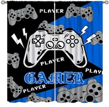 Gaming Curtains for Boys Bedroom Gamer Room Decor Curtain Teens Black and Red...