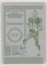 2019 Panini Contenders Season Ticket Printing Plate Yellow 1/1 Dante Pettis s3g