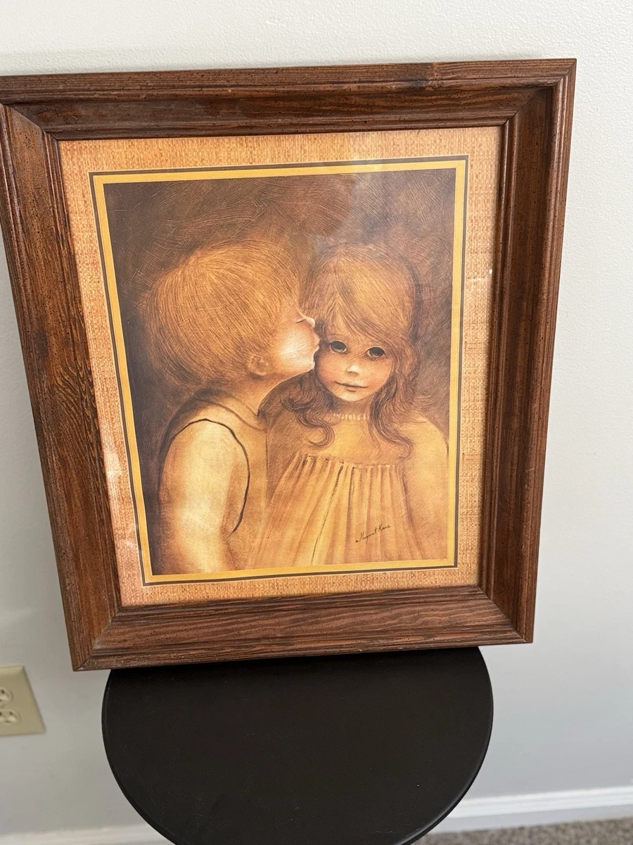 Margaret Keane 70s ヴィンテージ ポスター 額付「ALONE」 Margaret