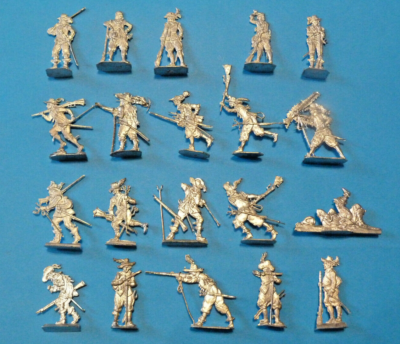 Zinnfiguren - 33 Soldats Infanterie De Ligne 1er Empire - Étain à Peindre - 30 Mm