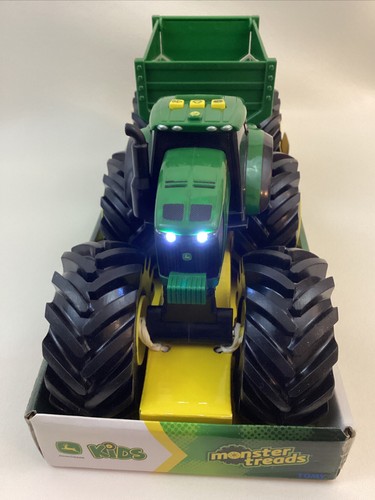 Big John Deere Monster Treads Tractor And Wagon New In Box Tomy - Picture 6 of 13