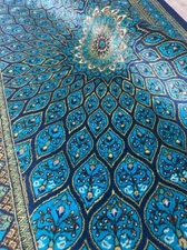 Silk rug carpet handmade W sign Qomm Ghomm/KPSI 450- Email me and ask the origin