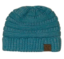 CC Beanie Women's  FLEECE LINED Chunky Soft Stretch Cable Knit Warm Fuzzy Beanie