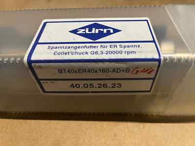 Neu - Zurn BT40 x 160mm ER40 Spannzangenfutter Modell 40.05.26.23