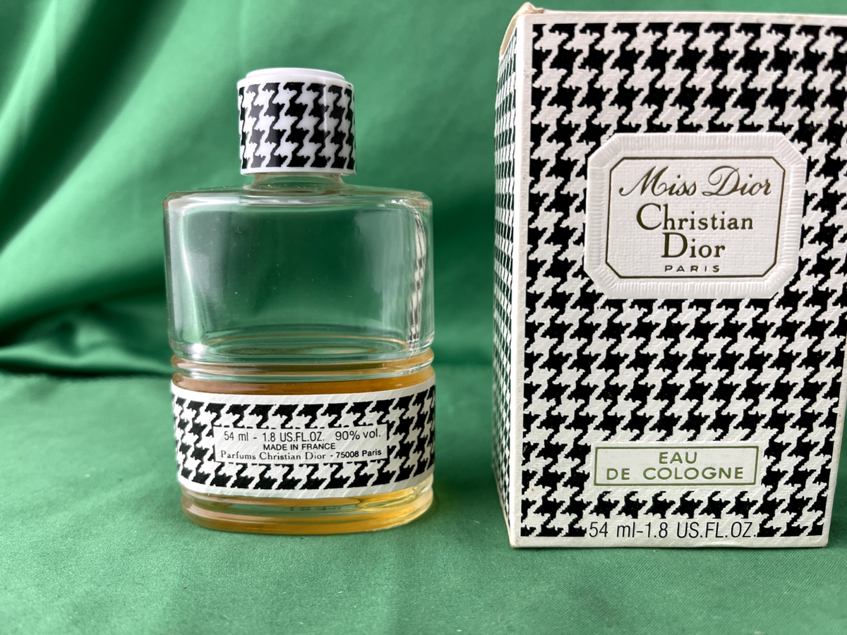 Vintage Christian Dior oz Miss Dior Perfume Houndstooth Bottle