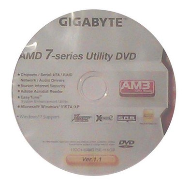 original gigabyte Mainboard Treiber CD DVD GA-MA785GMT-UD2H XP 7 Vista Win ~3