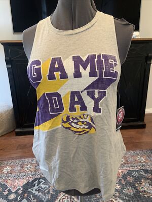 LSU Tigers Colosseum Women s Medium Darcy Swing  Game Day Tank Top NWT