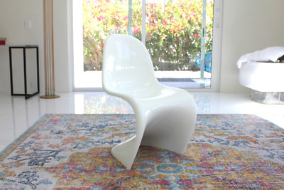 VERNER PANTON CLASSIC GLOSSY WHITE ''S'' CHAIR VITRA SPACE AGE/AARNIO/EAMES/MOD.