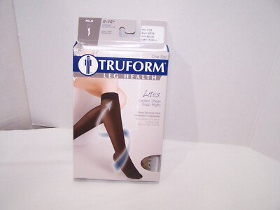 #ad #ad Truform Lites Beige #1763 Sheer Knee High 8 15mmHg Compression Stockings New $7.99