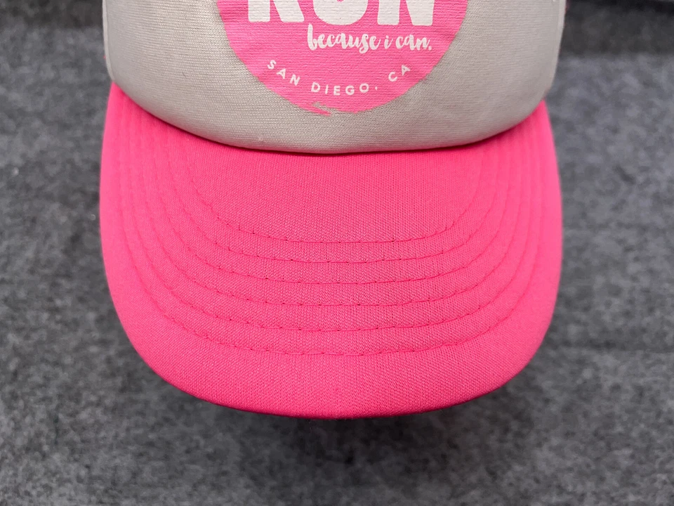 Boné Miles & Pace Run Cobra Snap Back adulto sistema operacional rosa 100% poliéster caminhoneiro - Imagem 3 de 4