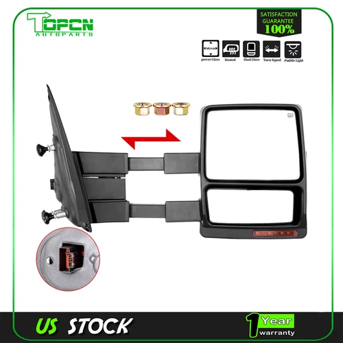 Passenger Side View Mirror Power Heated Towing Turn Signal For 07-14 F150 Truck