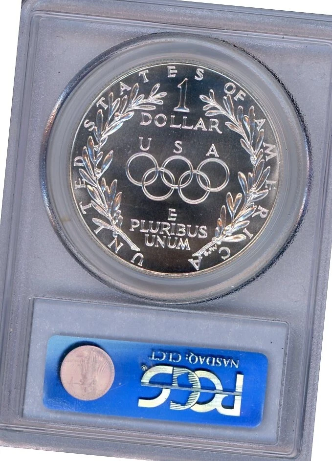 1988D OLYMPICS COMMEMORATIVE DOLLAR PCGS MS69 Cert. 18111011 - Image 2 of 2