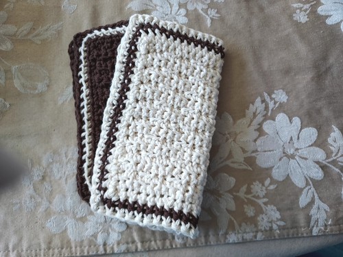 Soft Cotton Crochet Washcloths Set Of 2 - Picture 2 of 4