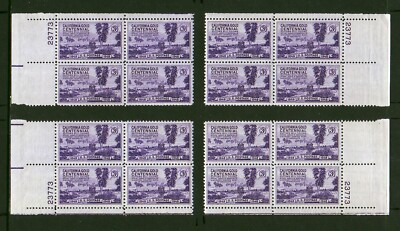 U.S. STAMP PLATE NUMBER BLOCKS #998-#1006 SOLD BY PLATE # AND POSITION!