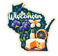 Wisconsin Sticker Stickers A274