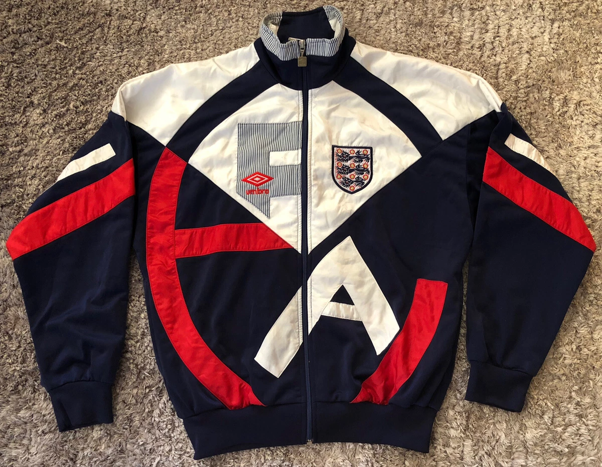 021 Genuine Rare England 1992 1994 Soccer Football Track Jacket Umbro Men XS VGC
