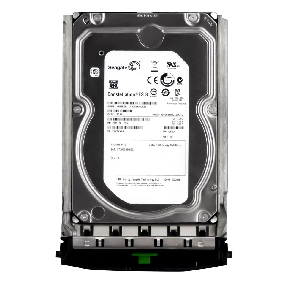 Hard Drive Fujitsu A3C40169413 3TB 7200U/Min 128MB SATA III ST3000NM0033 3.5'' - Image 2 of 3